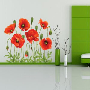 Red Poppy Removable Wall Decal
